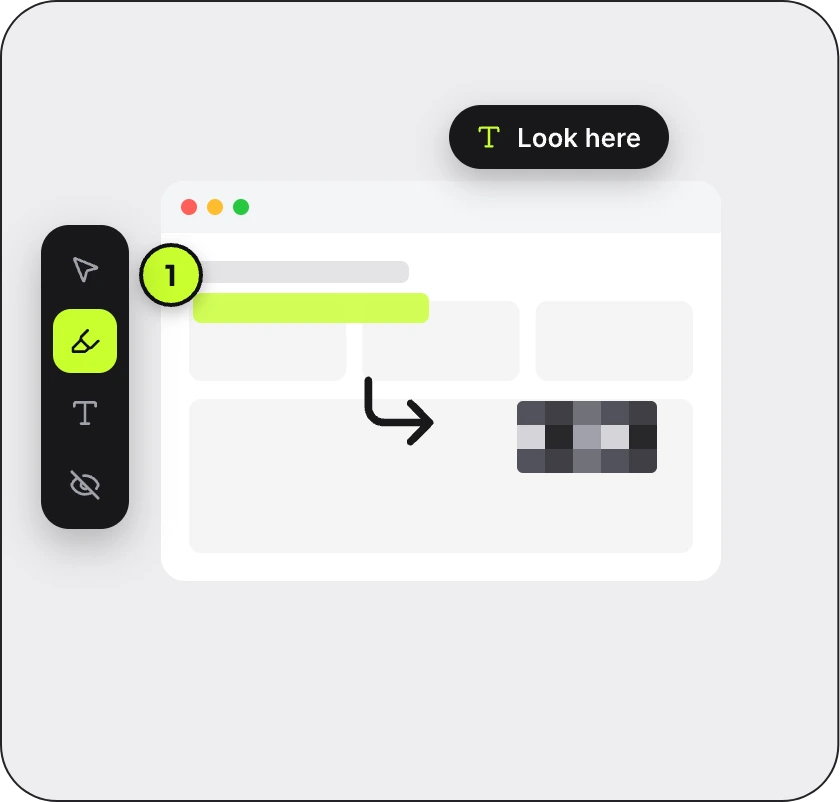 Add highlights, annotations and redaction to the captured image.