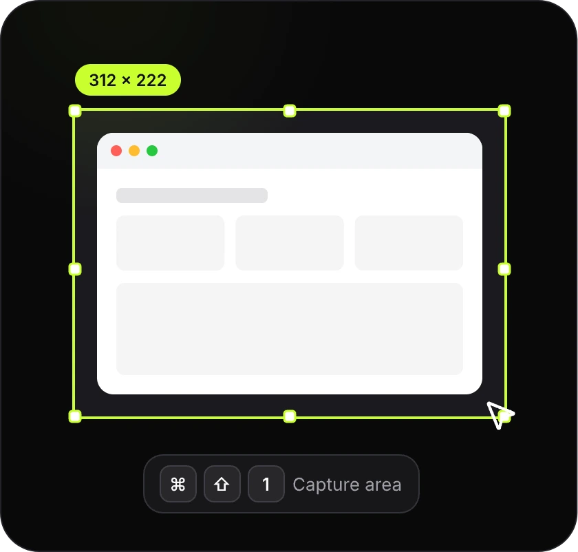 Select the exact area of a screenshot with LumenGrab.
